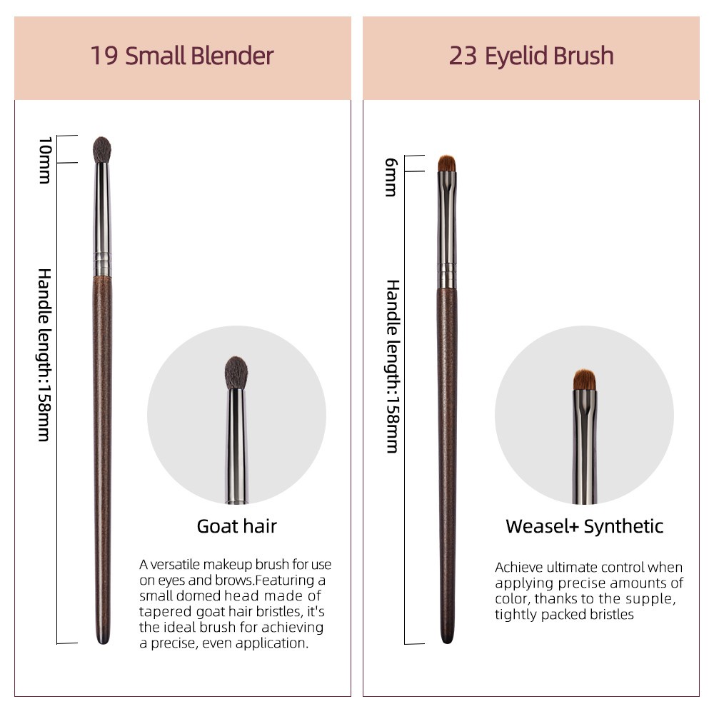 Set 2 cọ trang điểm mắt mini OVW XQ1923