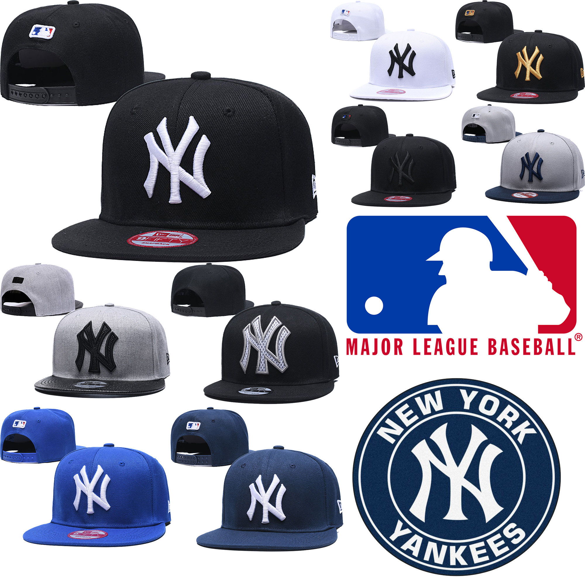 Nón Lưỡi Trai Phong Cách Hip Hop New York Yankees X Cho Nam & Nữ 12 Màu