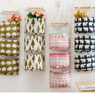 Túi vải treo tường 3 tầng đựng đồ tiện ích