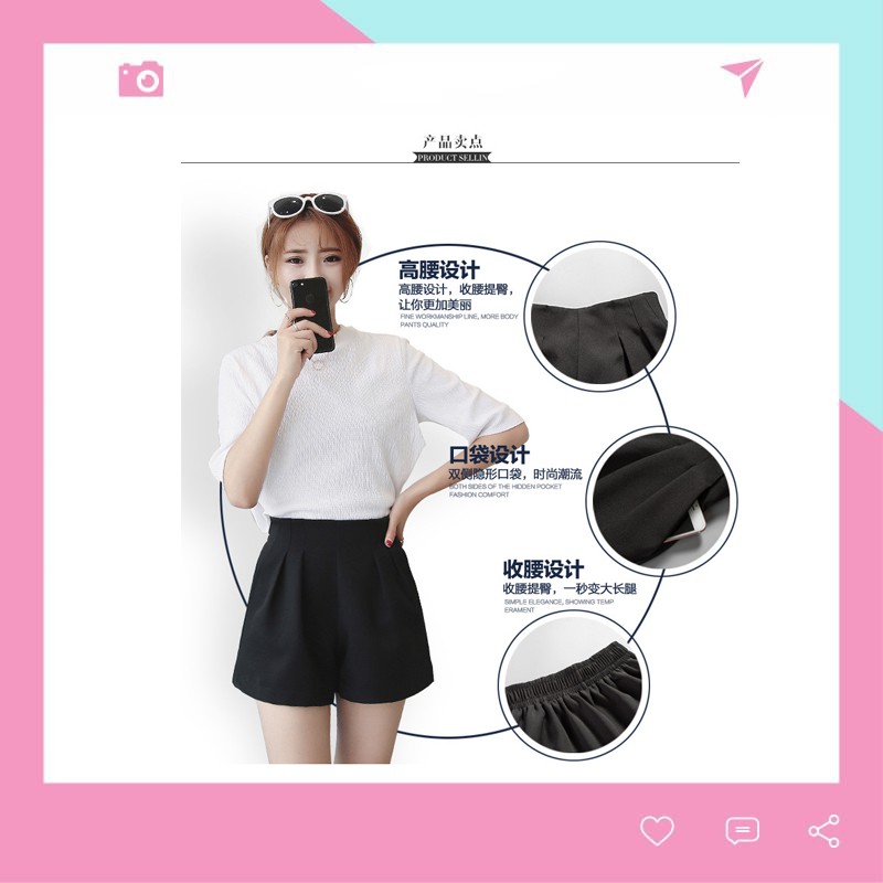 Quần Short Vải Mềm Dáng Xoè Chữ A DG11 Giả Váy