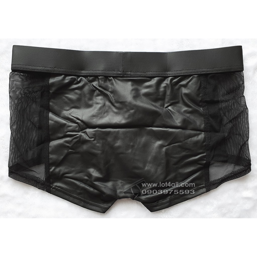 [CHÍNH HÃNG] Quần lót nam Gregg Homme 162605 Black X Pleather Mesh Trunk Black