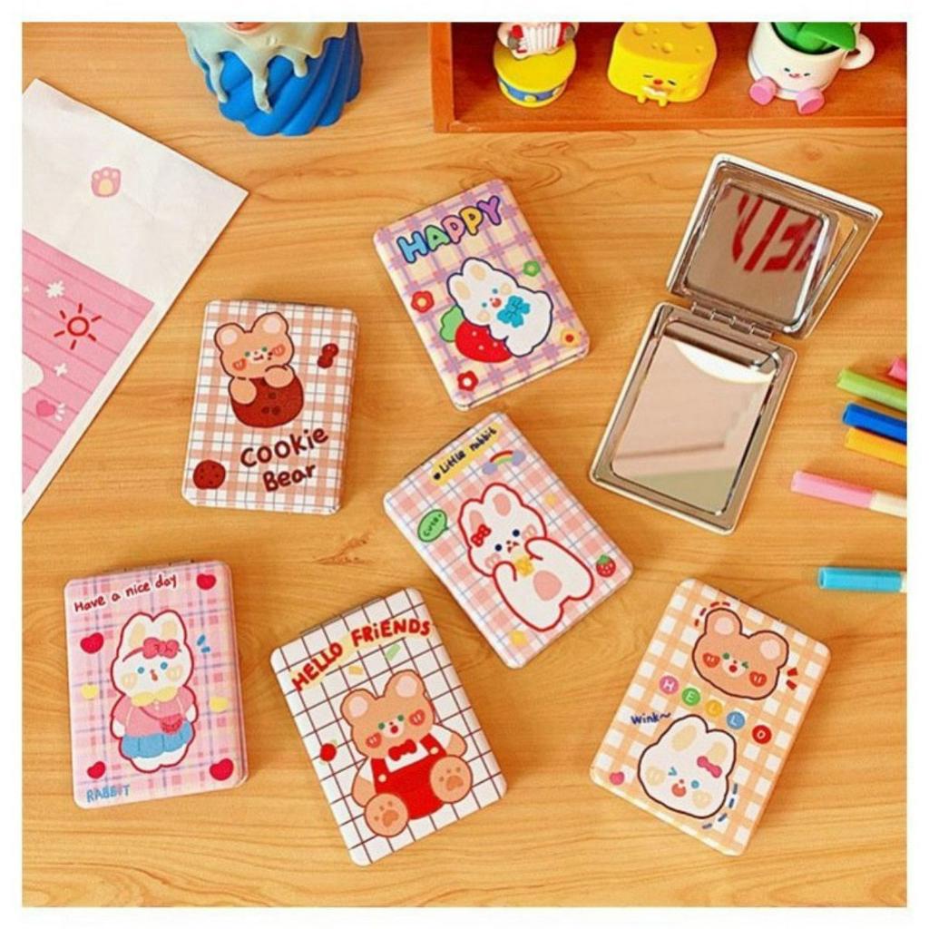 Gương mini cầm tay trang điểm gấp gọn SH077