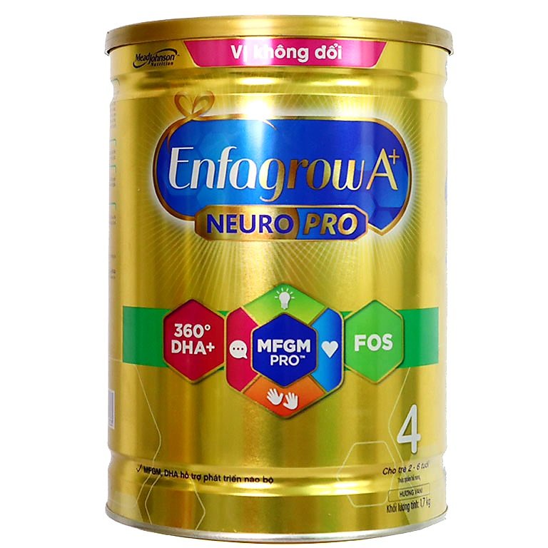 Sữa bột Enfagrow A+ 4 DHA+ và MFGM 1.7kg  [Mẫu mới vị không đổi]