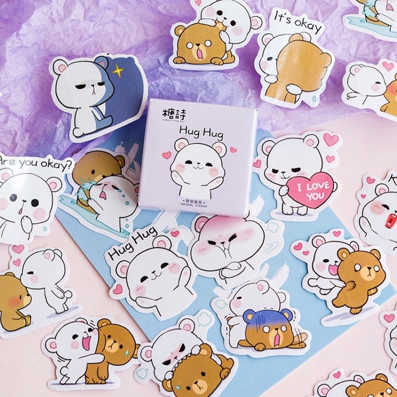 Hộp 45 miếng sticker hug me