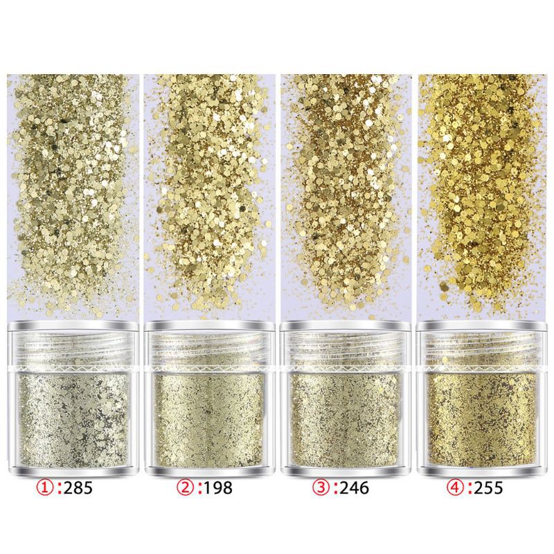 Set 4 lọ kim tuyến trang trí móng tay