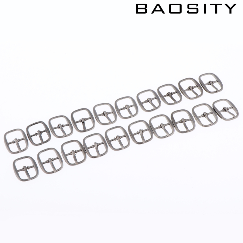 [BAOSITY]Single Prong Belt Buckle Center Bar Buckles Pin Purse DIY Accessories Silver