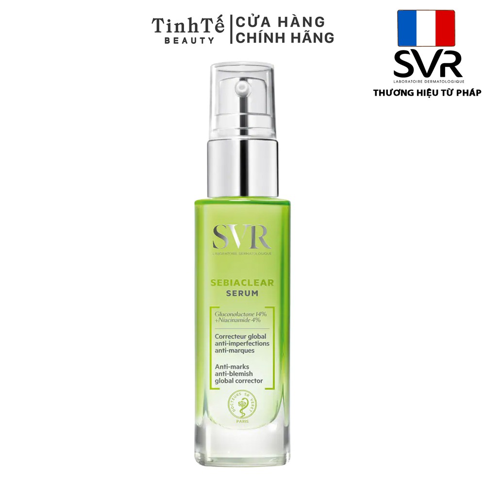 Tinh chất giảm mụn 4% NIACINAMIDE và 14% PHA SVR Sebiaclear Serum 30ml