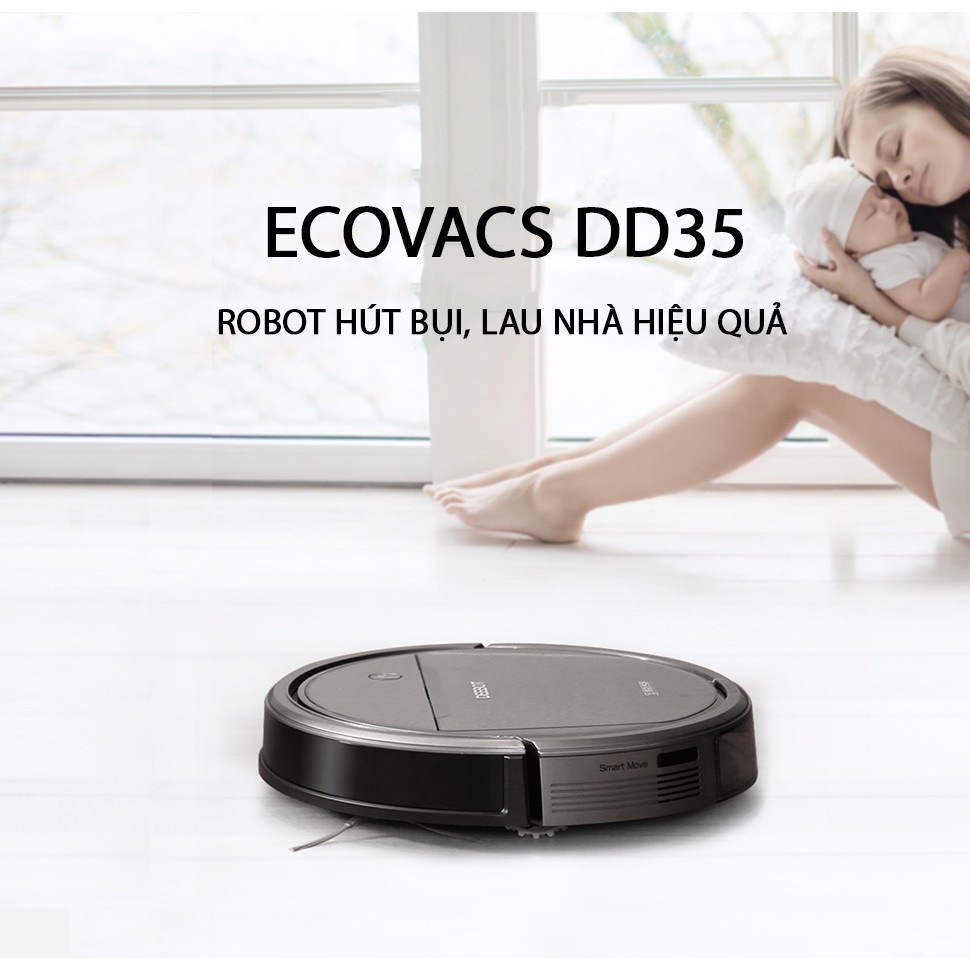 Robot hút bụi lau nha Ecovacs DD35/DD37 (Hàng trưng bày mới 99%, tặng remote)