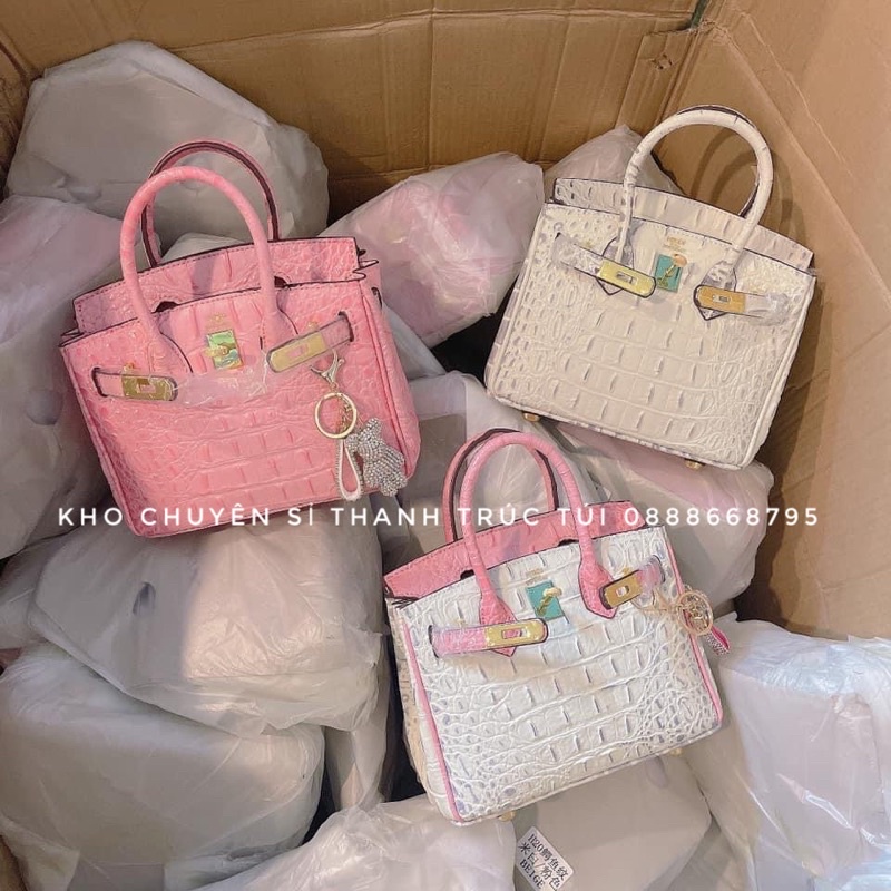 Túi xách chữ H vân sần nổi bản đẹp size 20cm -25cm