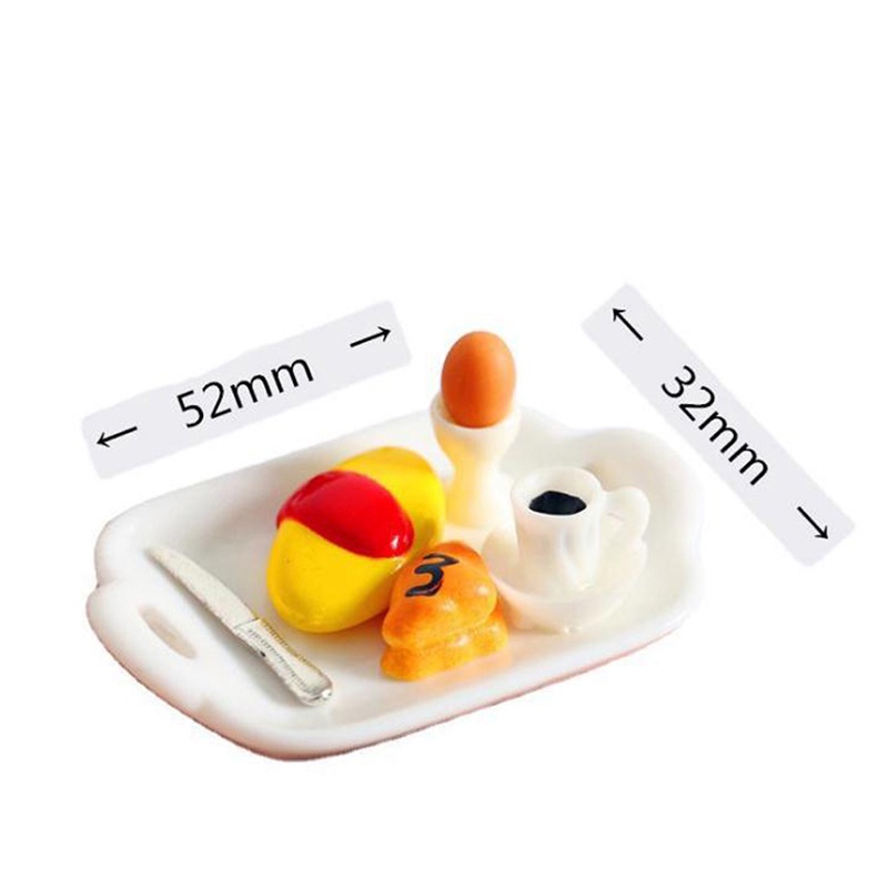 Khay Bánh Mì Trứng 2 Ngăn Tỉ Lệ 1 / 12 1 / 6 Trang Trí Nhà Búp Bê