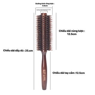 Lược Tròn Tạo Kiểu Tóc , Cán Gỗ Cao Cấp