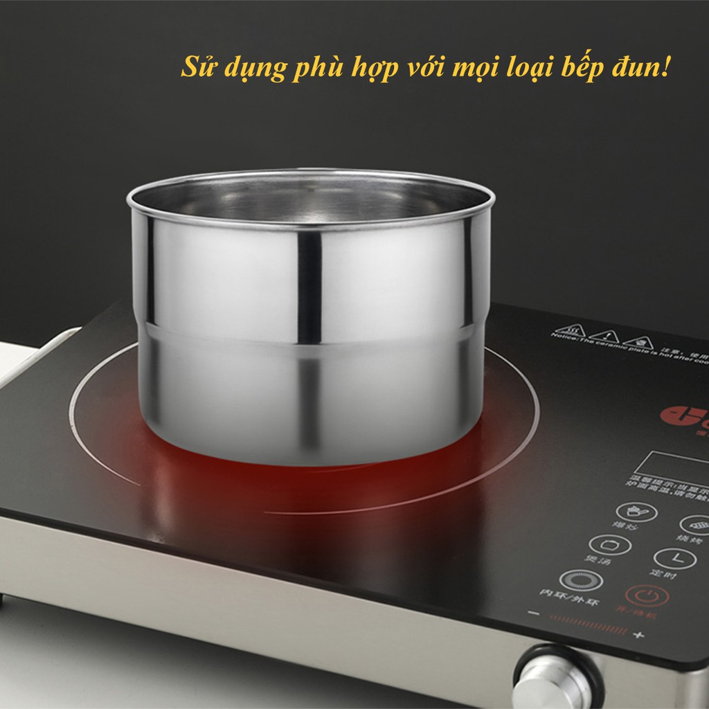 Bộ thau rổ Inox cao cấp có bàn nạo đa năng - có thể dùng đun trên bếp
