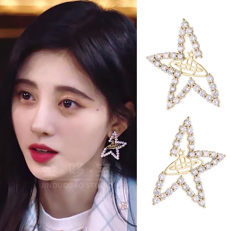 Khuyên tai đồng khoản Cúc Tịnh Y bạc 925