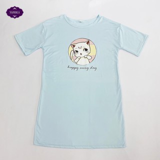 Vaperla váy ngủ mùa hè cotton mèo luna