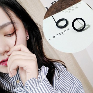 Bông Khuyên Tai Nữ Mini Khung Hình Tròn Basic Phong Cách Hàn Quốc