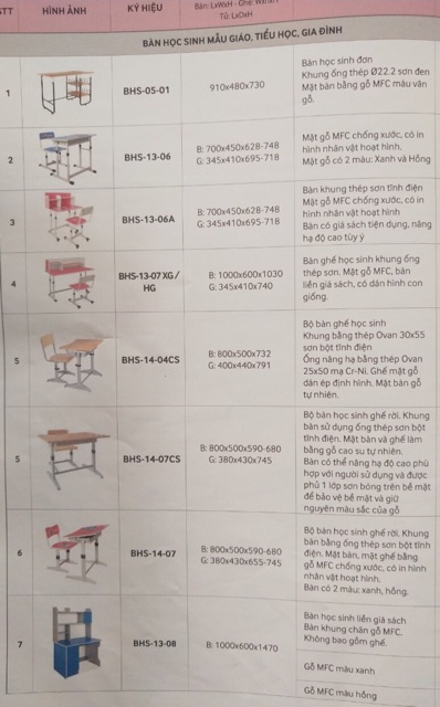 Bàn ghế học sinh Xuân Hòa BHS-14 chính hãng, cao cấp - Bảo hành 12 tháng