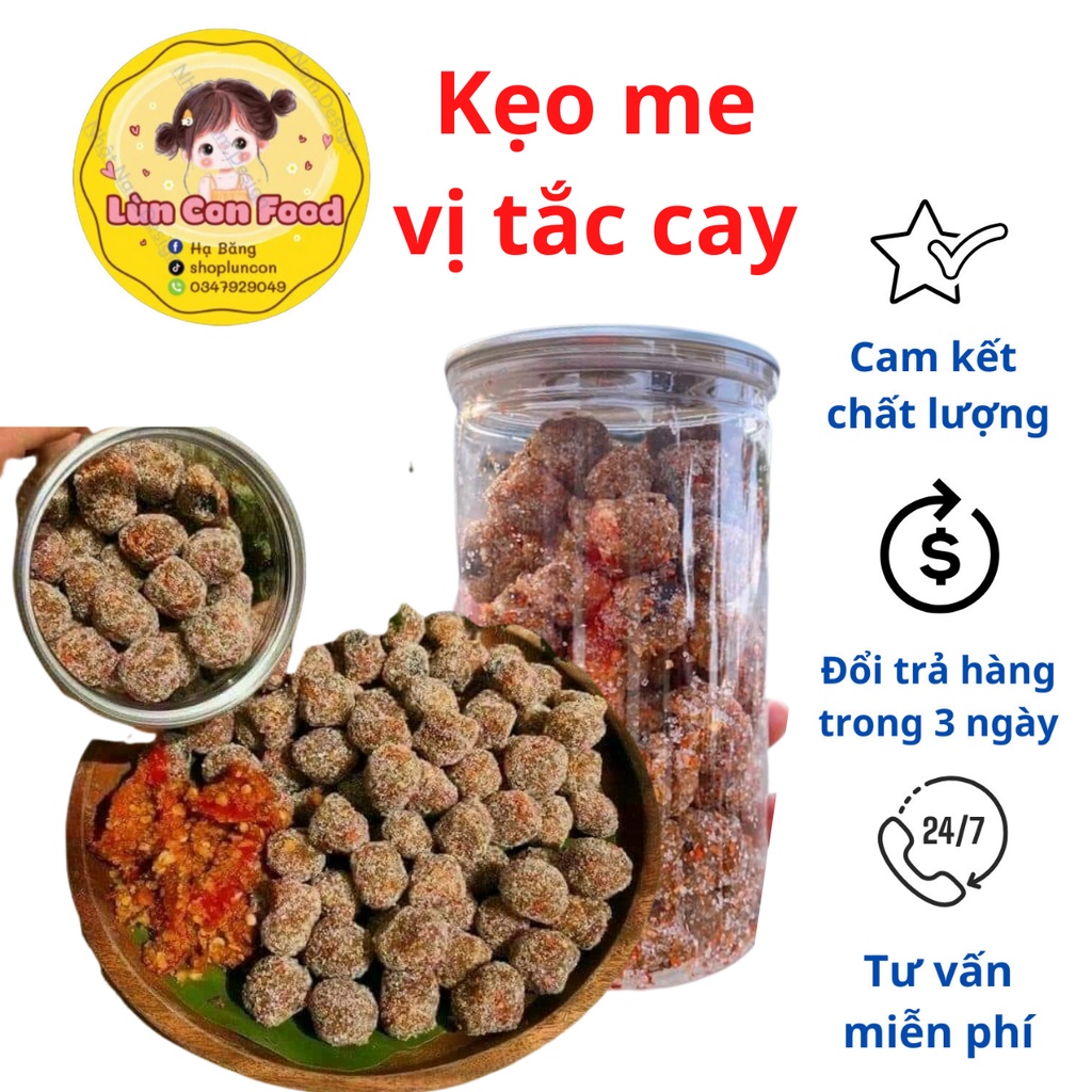 KẸO ME VỊ TẮC CAY HŨ PET 500GR - Lùn Con Food