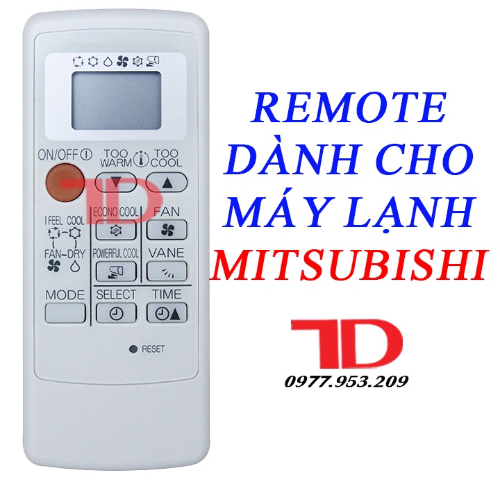 Remote máy lạnh, điều khiển dành cho máy lạnh Mitsubishi Electric - Mặt trắng