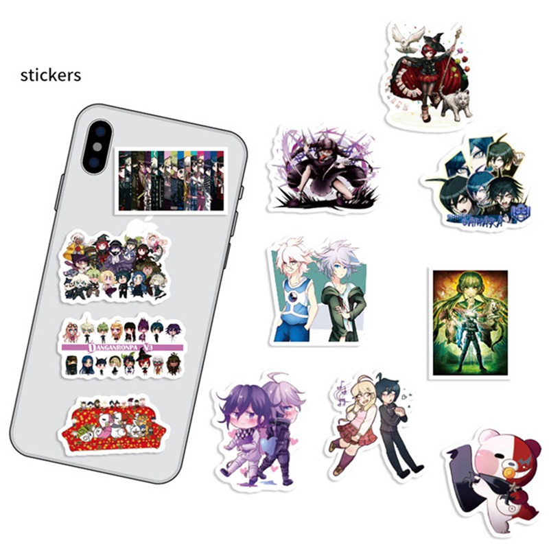 Sticker Dán Điện Thoại, Laptop Trong Suốt Hình Nhân Vật Hoạt Hình Danganronpa