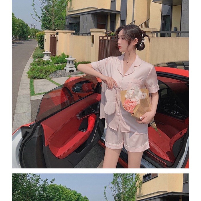 Bộ ngủ lụa cộc tay mềm mại cao cấp Nacy Design ⚡️Free Ship⚡️ | BigBuy360 - bigbuy360.vn