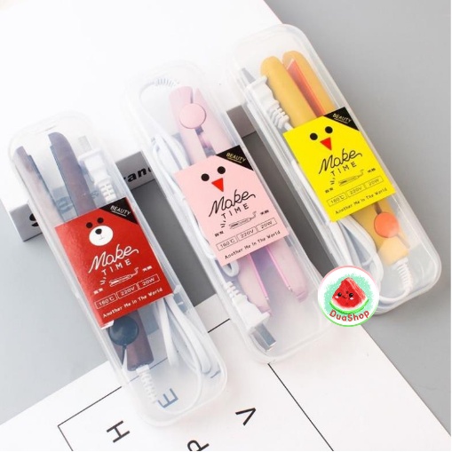 🍉Máy Là/ Ép/ Duỗi Tóc Mini Make Time - Máy Dập Xù Tiện Lợi DUASHOP