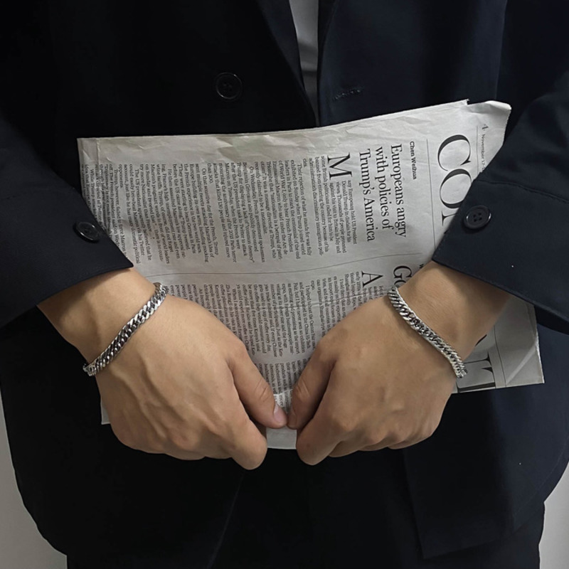 Vòng Tay Thép Titan Thiết Kế Cá Tính Phong Cách Hip-Hop