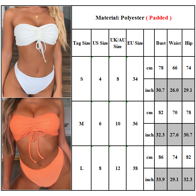 Bộ Bikini 2 Mảnh Xếp Nếp Cho Nữ