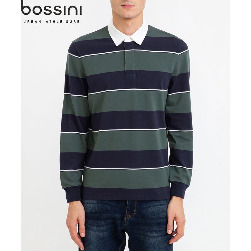 Áo thun polo tay dài kẻ sọc nam Bossini 710005080