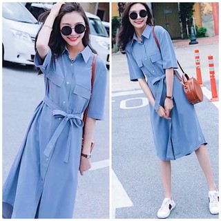 Đầm váy xanh túi hộp (kèm hình thật)