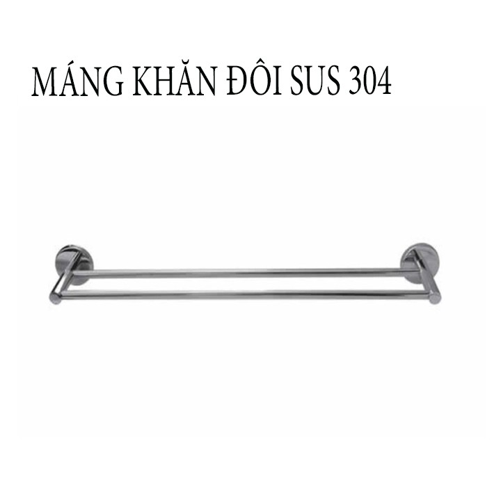 Giá treo khăn tắm Inox SUS 304 – Thanh vắt khăn phòng tắm (trụ tròn)