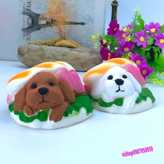 ĐỒ CHƠI SQUISHY BÁNH HUMBUGER CHÓ CÚN