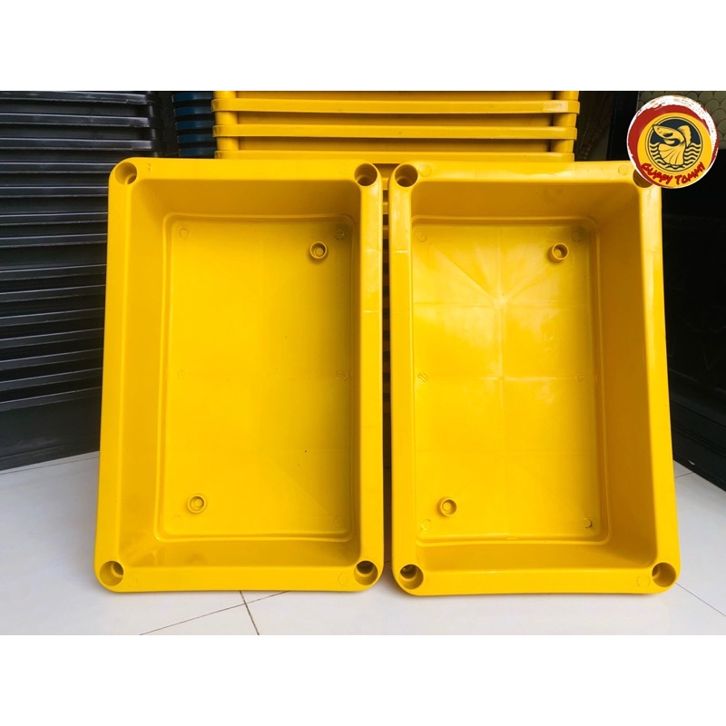 Khay nhựa vàng có lỗ lên tầng trồng rau - nuôi cá kt 65 x 42 x16