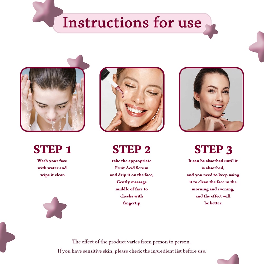 Còn Hàng Acid Trái Cây Chiết Xuất Làm Sạch Lỗ Chân Lông Làm Mềm Cắt Da Serum Chăm Sóc Da Mặt Serum Hyaluronic Acid Serum Cá Tuyết
