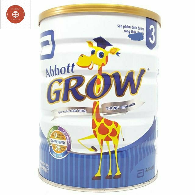 [CHÍNH HÃNG] Sữa bột Abbott Grow 3 lon 900g date 2024