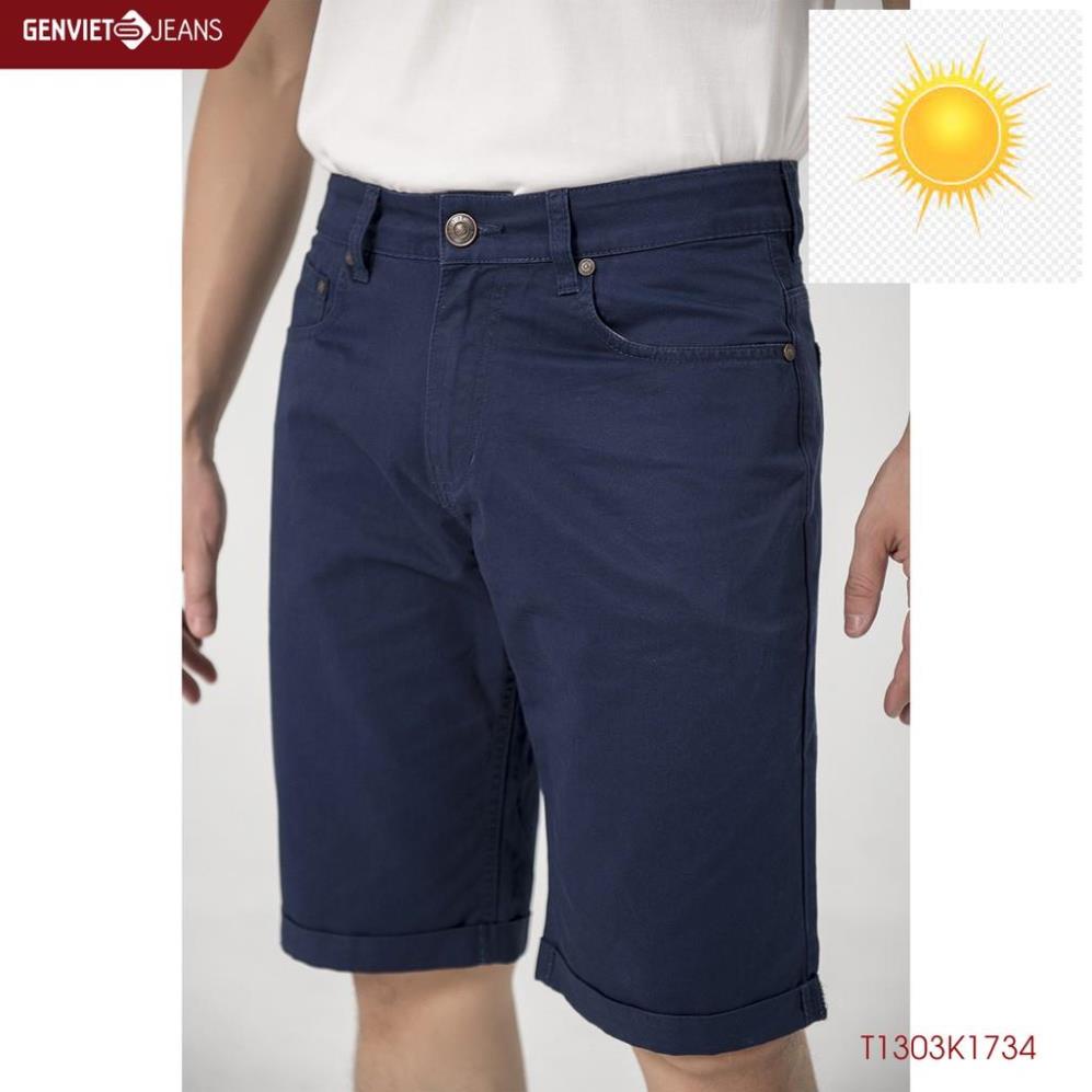 🤾👷 Quần Ngố Kaki Nam Xắn Ống T1303K1734 GENVIET 🤾👷