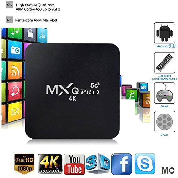 Tv box Thông Minh MXQ Pro 5g 4K 16 Gb/256 WiFi Android 11.1 HD Và Phụ Kiện
