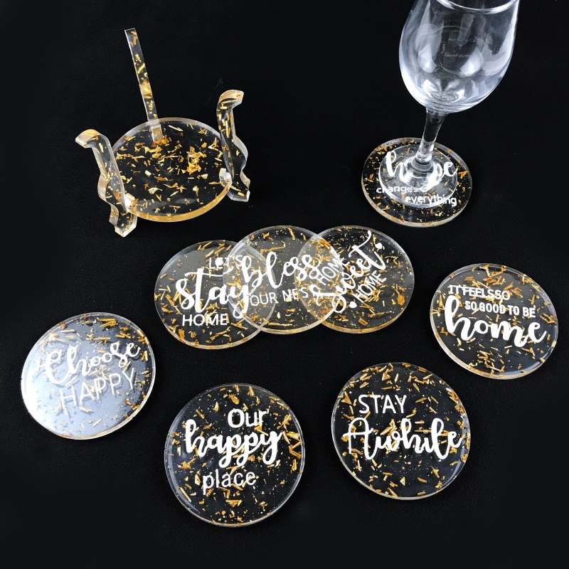 Bộ Khuôn Silicone Làm Đế Lót Ly Hình Tròn DIY