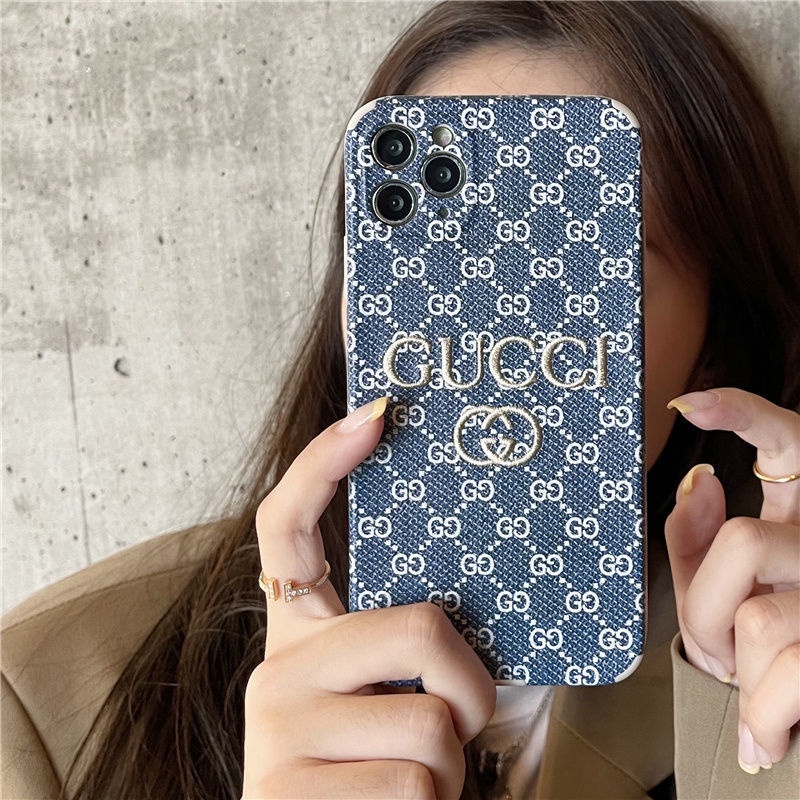 ! Gucci!! Ốp điện thoại in nổi họa tiết dễ thương cho IPhone 12/12Pro 12 11 Pro Max IPhone 7/8 Pro X XR XS