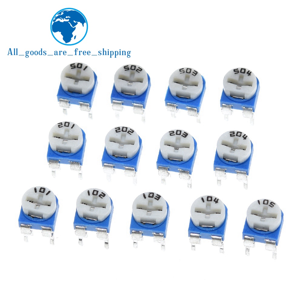 TZT Trimming Potentiometer RM065 top adjustment 100R-1M RM065 WH06-2 Variable Resistors Assorted Kit 13Type*5pcs=65PCS KIT