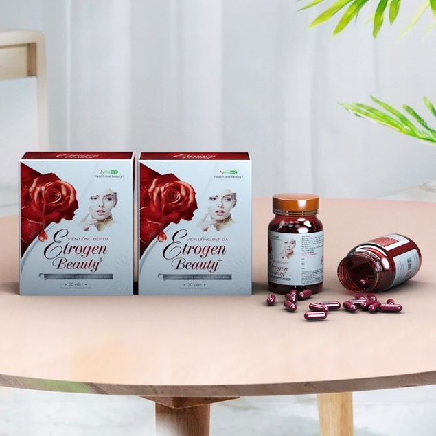 ✅ Viên uống đẹp da tăng cường sinh lý nữ Etrogen Beauty+ viên uống trắng da glutathione ever collagen