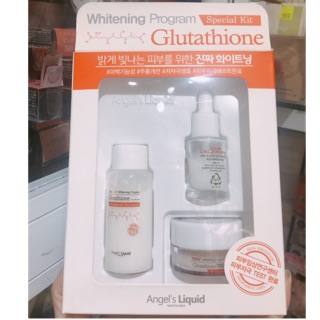 SALE date 11/21)Set dưỡng Glutathione Whitening Program 3 món mini