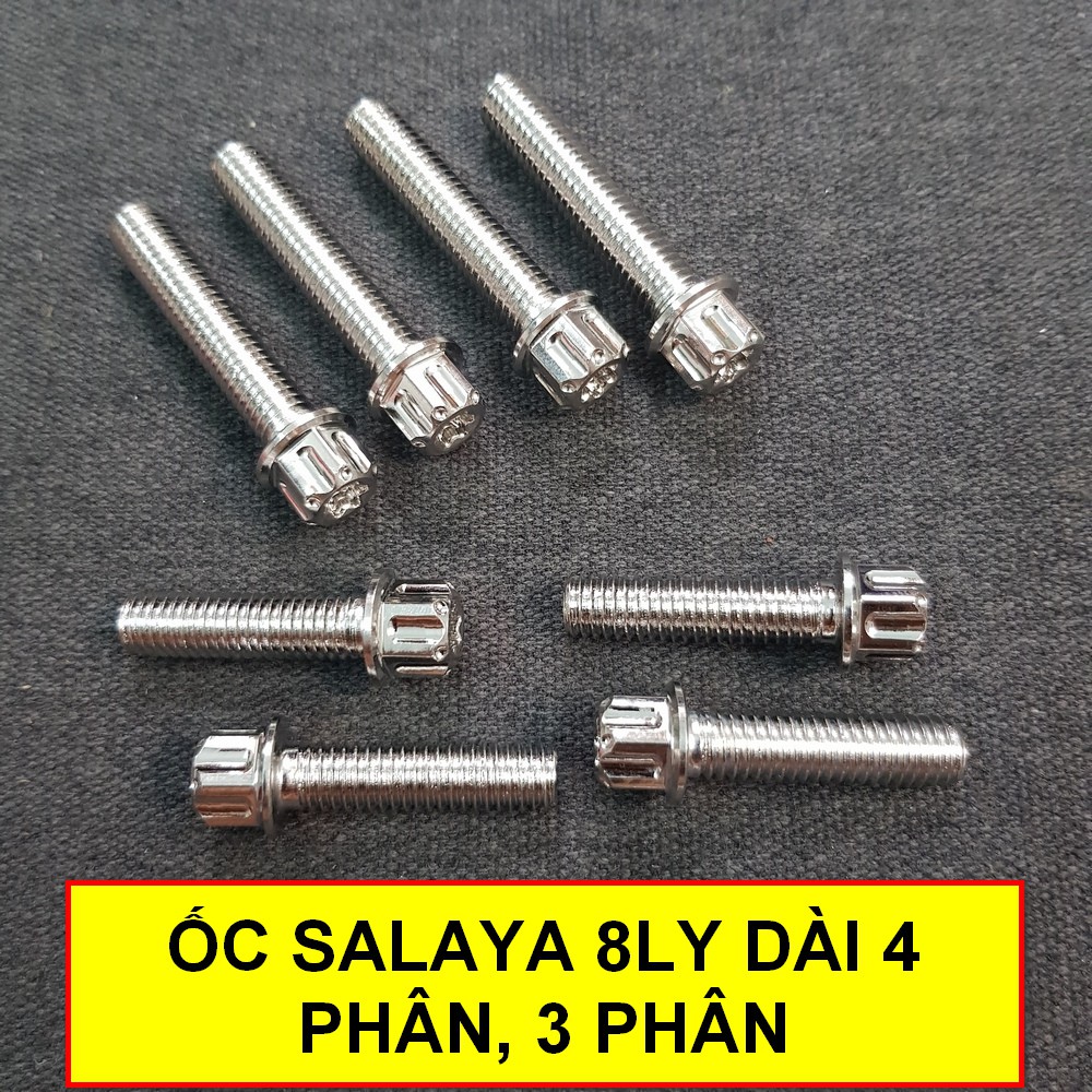 ỐC THÁI SALAYA 8LY4, 8LY3 THÍCH HỢP GẮN GHI ĐÔNG XE SATRIA, SONIC, GẮN GẮN CHÂN CÁC LOẠI XE WAVE, SIRIUS, EXCITER