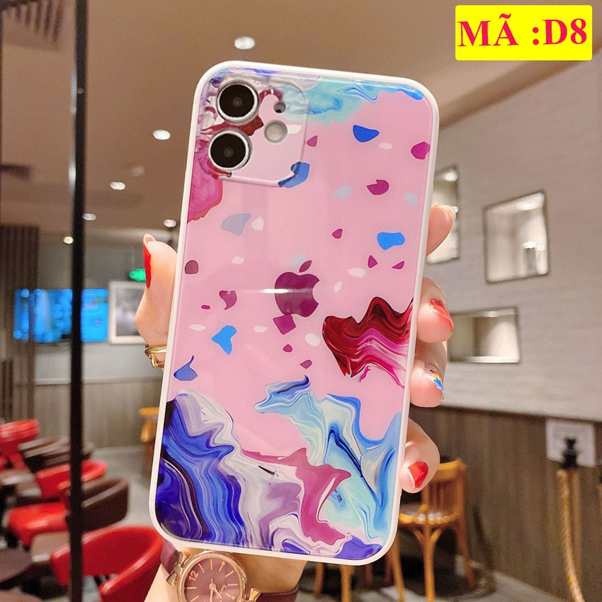 Ốp lưng Iphone - Ốp Loang Màu Sơn Viền Vuông ip 6/6s/6plus/6splus/7/8/7plus/8plus/x/xs/xs max/11/11pro max/12/12pro max