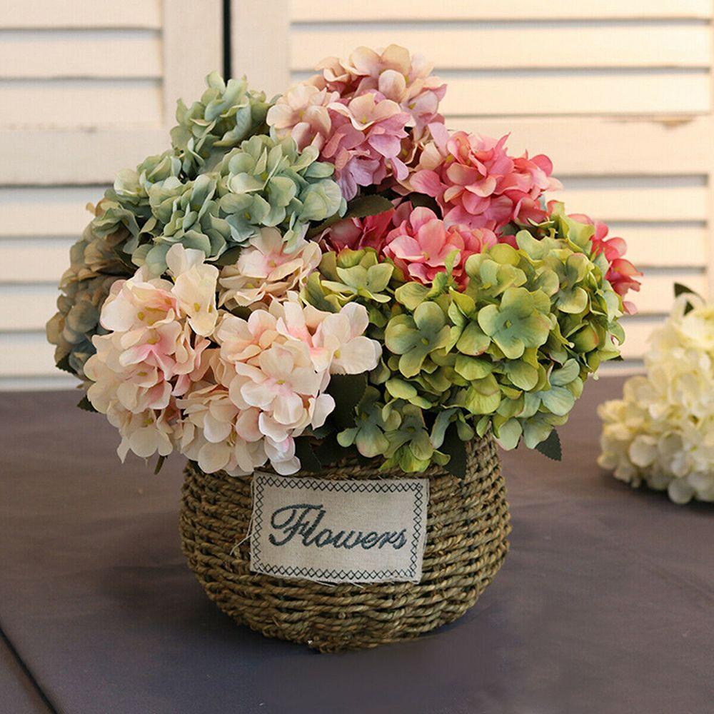 KUNHEV Bó Hoa Cẩm Tú Cầu Giả 6 Bông Trang Trí Tiệc Cưới