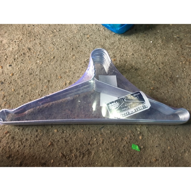 Móc áo nhôm loại 1 dày to nhất 10 chiếc n L:45cm- M:500g- S:4,3mm cao cấp trống đen sỉn