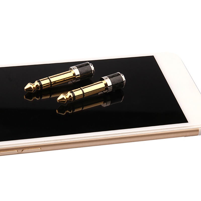 Đầu Chuyển Đổi Phích Cắm 6.35mm 1 / 4 Sang Ổ Cắm 3.5mm 1 / 8 Chuyên Dụng Cho Đàn Guitar