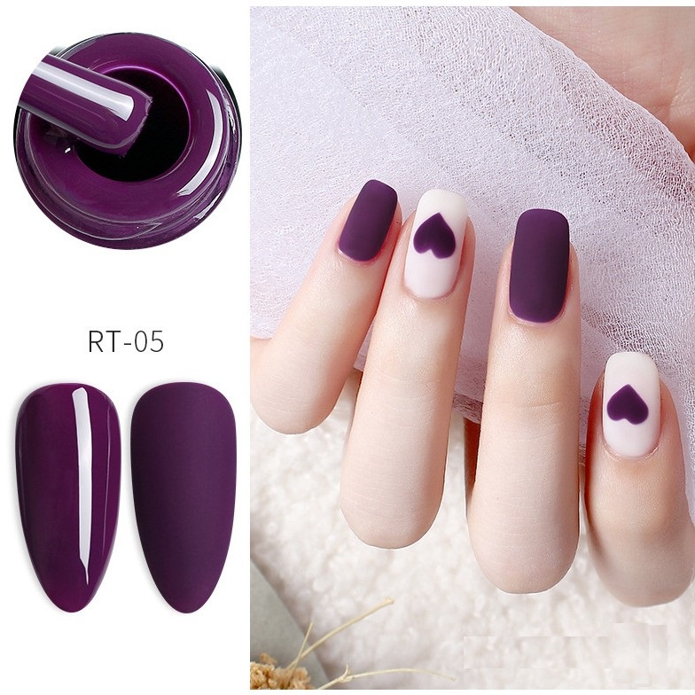 Sơn gel AS sơn nail dùng máy hơ gel sơn móng tay gel tone tím lavender mắt mèo tím nhẹ nhàng mã RT 15ml