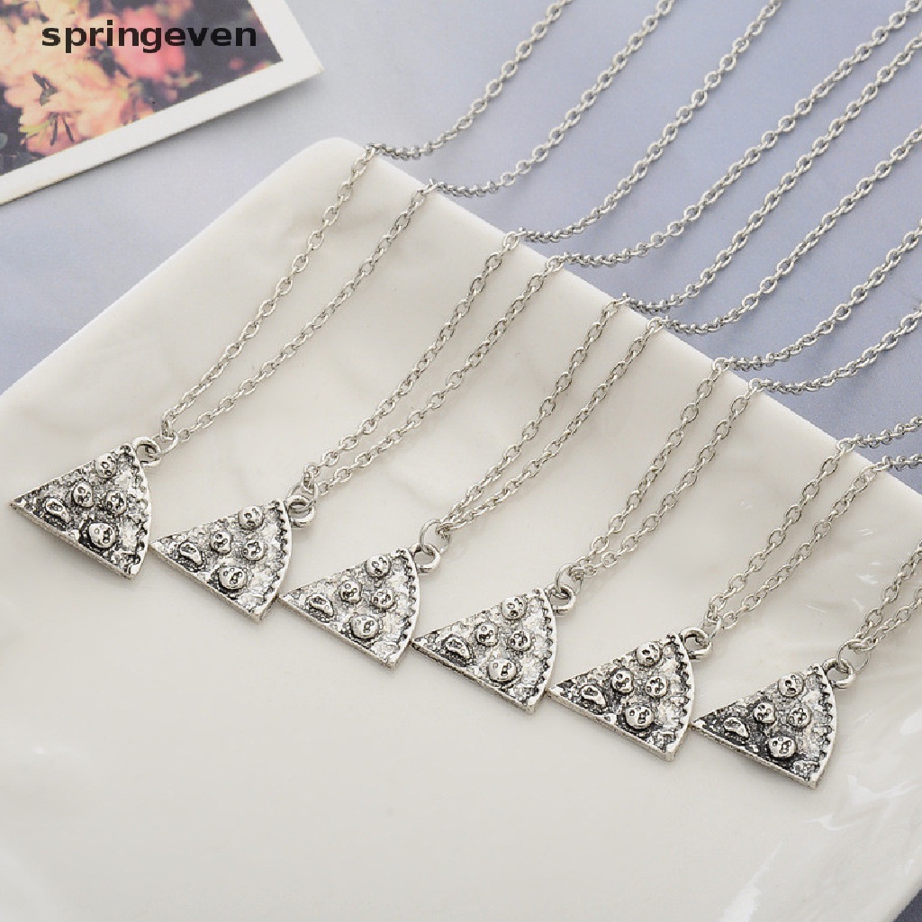 Vòng cổ Tình Bạn Mặt Pizza Khắc Chữ Best Friends