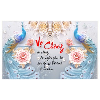 Tranh thêu chữ thập 3d Vợ chồng nghĩa nặng LV3131 ( 63x43 ) chưa thêu