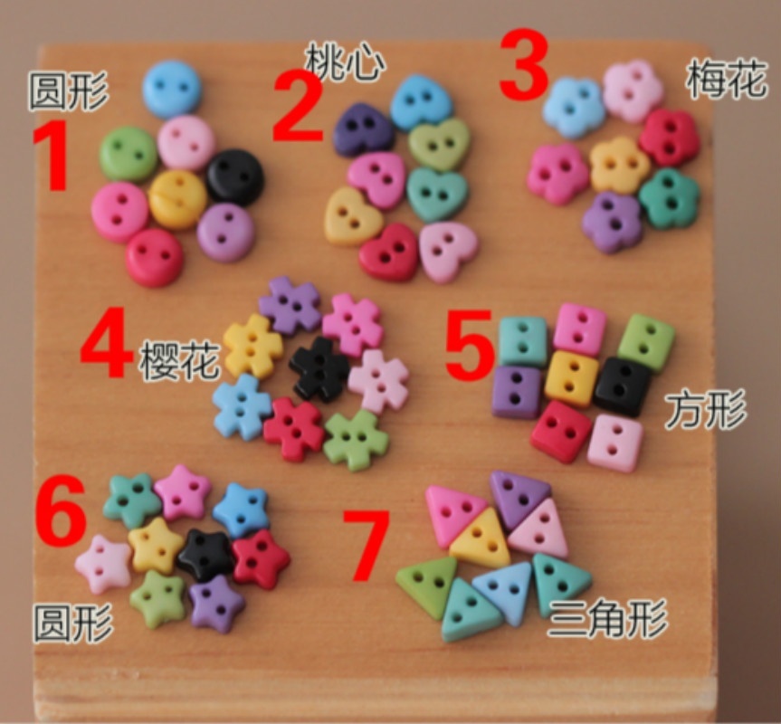 Set 10 Cúc Áo Hình Bông Hoa Nhiều Màu Sắc